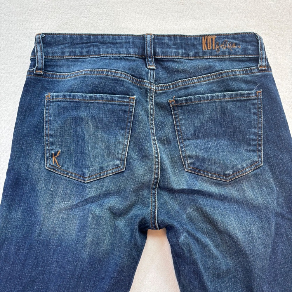 Kut from the Kloth Katy Boyfriend Women Size 2 Dark Blue Jeans Excellent Stretch - Picture 8 of 10
